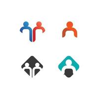 logotipo de pessoas, equipe, sucesso de pessoas, trabalho, grupo e comunidade, vetor de logotipo de empresa e empresa de grupo e cuidados de design, ícone de família logotipo de sucesso