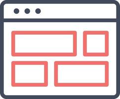 ícone de layout do navegador vetor