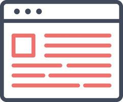 ícone de conteúdo da página da web vetor