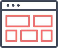 ícone de layout do site vetor