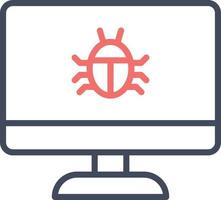ícone de bug de computador vetor