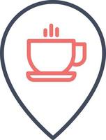 ícone de localização do café vetor