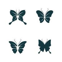 vetor borboleta conceitual simples ícone logotipo vetor animal inseto
