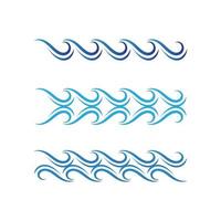 vetor de ícone de onda de água e design de logotipo de praia oceano negócios e natureza abstrata