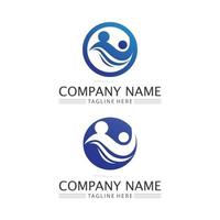 vetor de ícone de onda de água e design de logotipo de praia oceano negócios e natureza abstrata