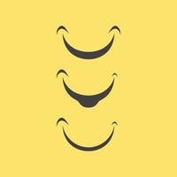 ícone de sorriso, sorriso, design de vetor de logotipo negócios de emoticons felizes, design engraçado e felicidade de emoji de vetor