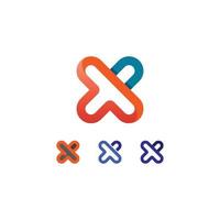 x logotipo e letra x vetor, modelo de logotipo, ilustração, desenho vetorial, gráfico, alfabeto, símbolo, inicial, marca vetor