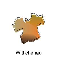 vetor mapa do Wittichenau moderno contorno, logotipo vetor Projeto. abstrato, desenhos conceito, logotipo, logótipo elemento para modelo.