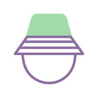 chapéu ícone duotônico roxa verde verão de praia símbolo ilustração vetor