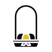 balde ovo ícone sólido cinzento laranja cor Páscoa símbolo ilustração. vetor