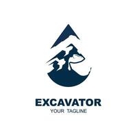 escavadora logotipo vetor ícone ilustração Projeto