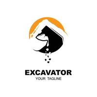 escavadora logotipo vetor ícone ilustração Projeto
