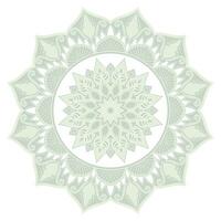 mandala, minimalista colori círculos. verde decoração branco fundo vetor