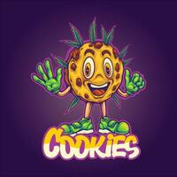 Diversão biscoitos Kush e doce delicioso chocolate salgadinhos vetor ilustrações para seu trabalhos logotipo, mercadoria camiseta, adesivos e rótulo desenhos, poster, cumprimento cartões publicidade o negócio empresa.