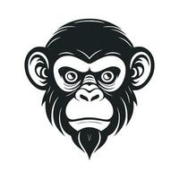 macaco vetor logotipo simples realista natureza primata África gorila sagui chimpanzé arte desenhando ilustração selvagem animal