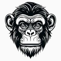 macaco vetor logotipo simples realista natureza primata África gorila sagui chimpanzé arte desenhando ilustração selvagem animal