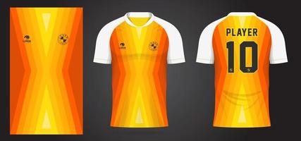 modelo de camisa esportiva amarela para uniformes de time e design de camisetas de futebol vetor
