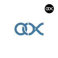 carta oox monograma logotipo Projeto vetor