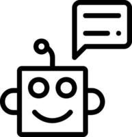 ícone de linha de chatbot vetor