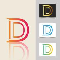 d letter logo design abstrato profissional vetor