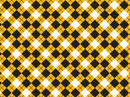 padrão argyle amarelo e preto vetor