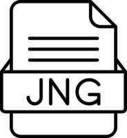 jng Arquivo formato linha ícone vetor