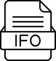 ifo Arquivo formato linha ícone vetor