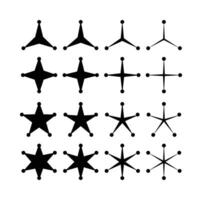 Estrela ícone definir, minimalista Projeto isolado em branco fundo. vetor para aplicativo, rede, social meios de comunicação.