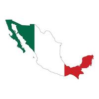 México mapa com mexicano bandeira vetor