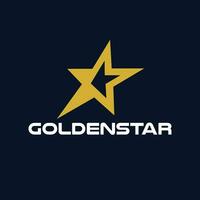 dourado Estrela logotipo plano vetor Projeto