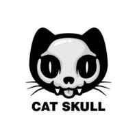 gato crânio Projeto elemento para logotipo, poster, cartão, bandeira, emblema, t camisa. vetor ilustração