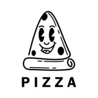 pizza logotipo vetor ilustração, Projeto elemento para logotipo, poster, cartão, bandeira, emblema, t camisa. vetor ilustração