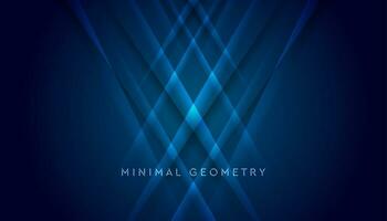 Sombrio azul brilhante lustroso geométrico linhas abstrato fundo vetor