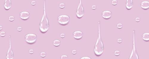 líquido Rosa molhado gotas do gel ou colágeno derramado poças do Cosmético sérum ou água. volta limpar \ limpo amostra do essência loção ou geléia para pele cuidado.beleza fundo com óleo gotas. vetor