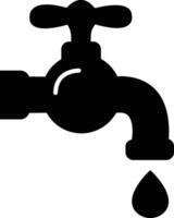 torneira ícone. água tocar. banheiro torneira símbolo plano estilo estoque vetor. água nulo vetor