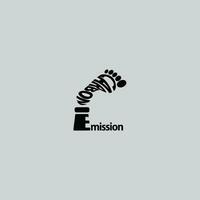 co2 emissão logotipo vetor