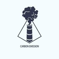 co2 emissão logotipo vetor