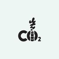 co2 emissão logotipo vetor