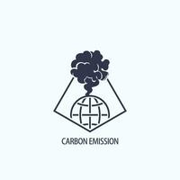 co2 emissão logotipo vetor