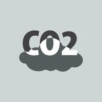 co2 emissão logotipo vetor