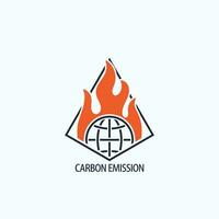 co2 emissão logotipo vetor