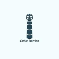 co2 emissão logotipo vetor