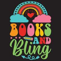 livros e bling vetor