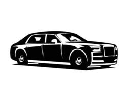 vintage carro silhueta. isolado branco fundo mostrando a partir de a lado. melhor para logotipo, distintivo, emblema, ícone, Projeto adesivo, vintage carro indústria vetor