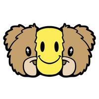 vetor emoticon dentro Urso de pelúcia Urso streetwear desenho animado ilustração