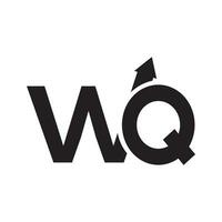 carta wq monograma logotipo ,moderno logotipo desenhos modelo vetor