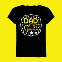 Papai Piada sobrevivente camiseta vetor