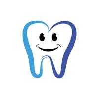 vetor abstrato sorridente dentes logotipo