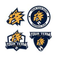 Lobo futebol logotipo vetor