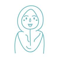 hijab muçulmano personagem ilustração vetor